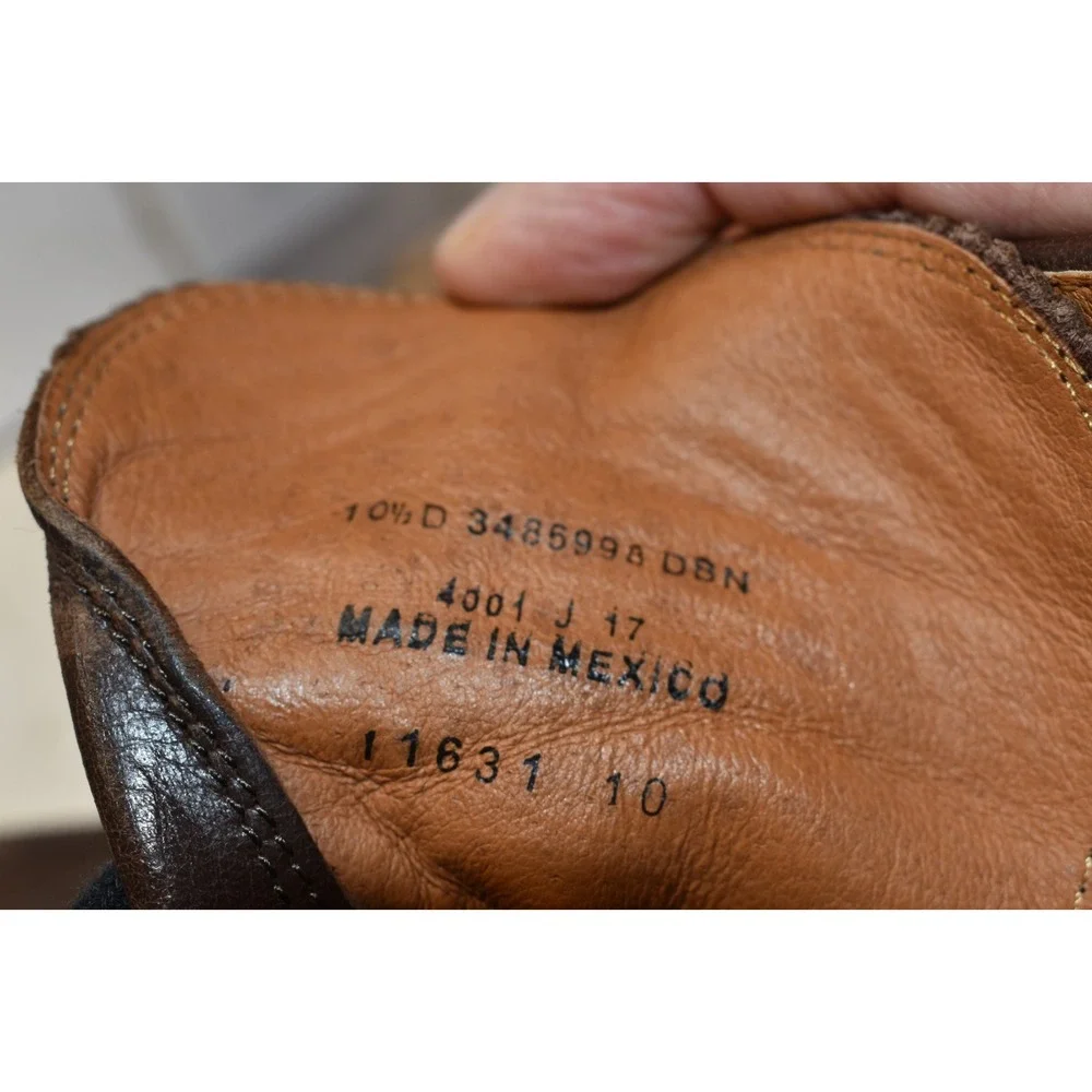 Frye Corey Lace-Up Leather Boots Dark Brown Mens Size 10.5D Chukka Gum‎ Soles